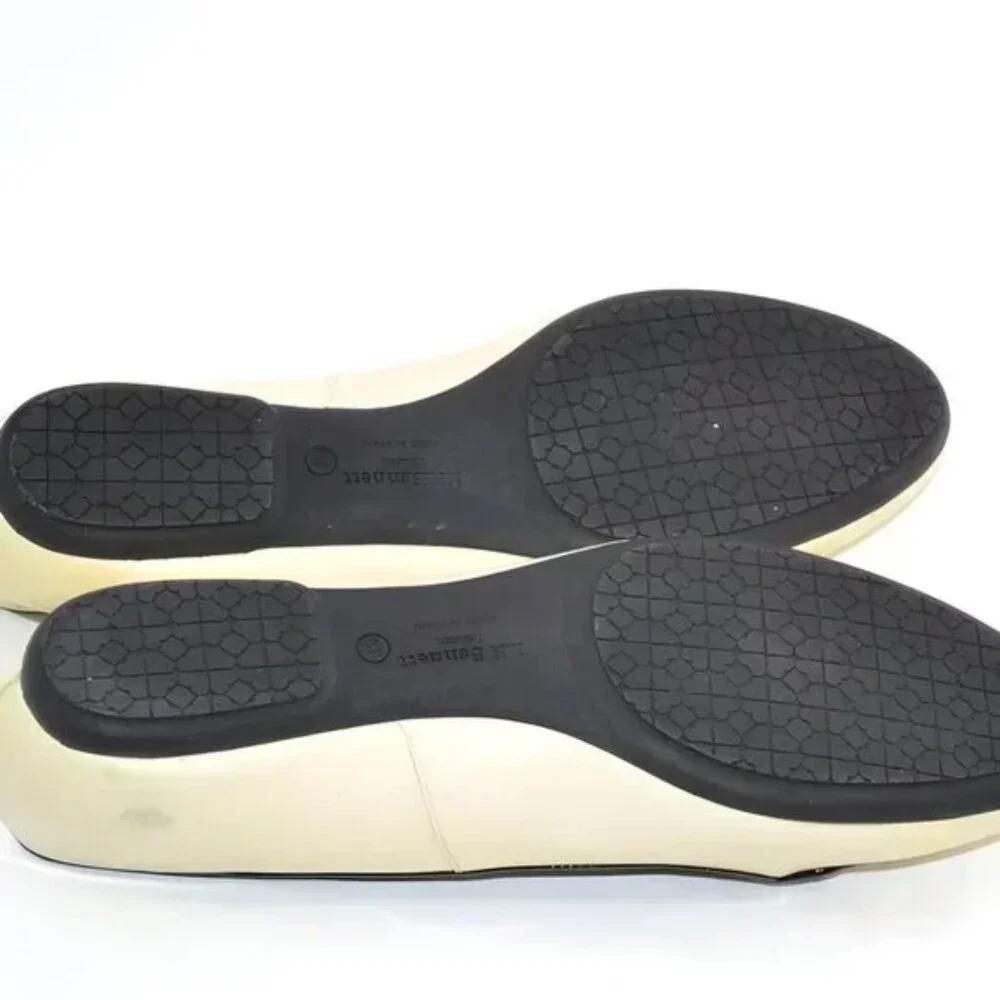 LK Bennet LKB Lemon Yellow Black Bow Cap Toe Patent Leather Shoes Loafers 39 8 - Picture 10 of 11